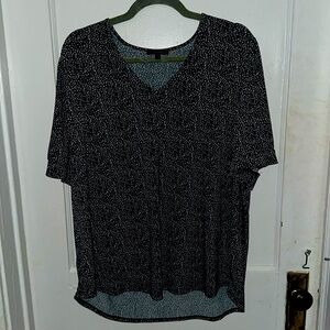 Adrianna Papell Blue Patterned Short size XXL